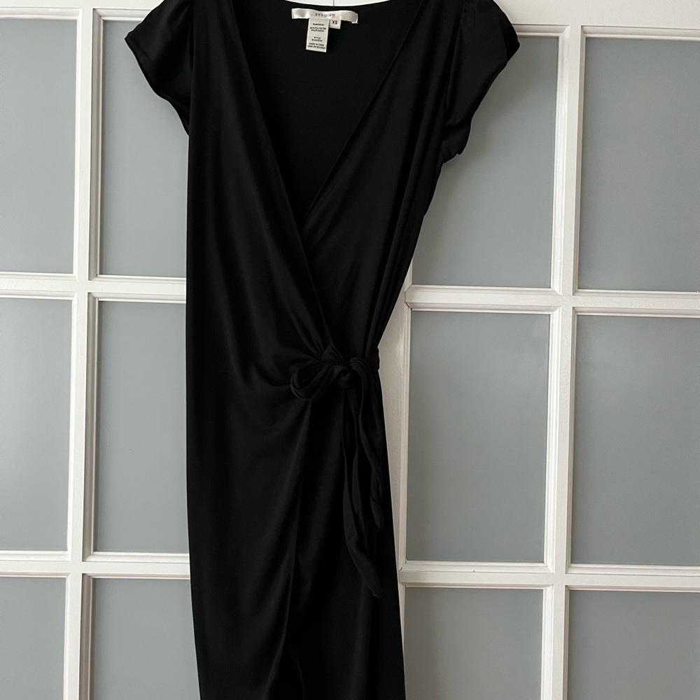 Black xs wrap dress